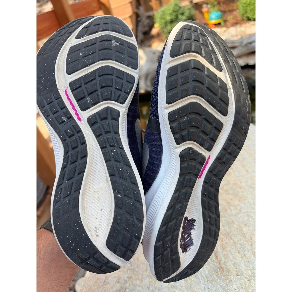 Nike Downshifter 11 Womens Running Shoes Black Purple CW3413-001 Size 8.5